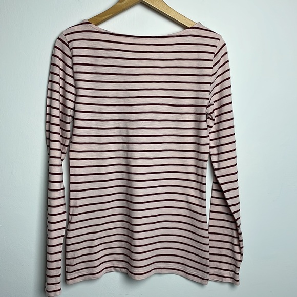 J.Crew Artist long sleeved striped tshirt in light & dark pink ladies M - Picture 4 of 10
